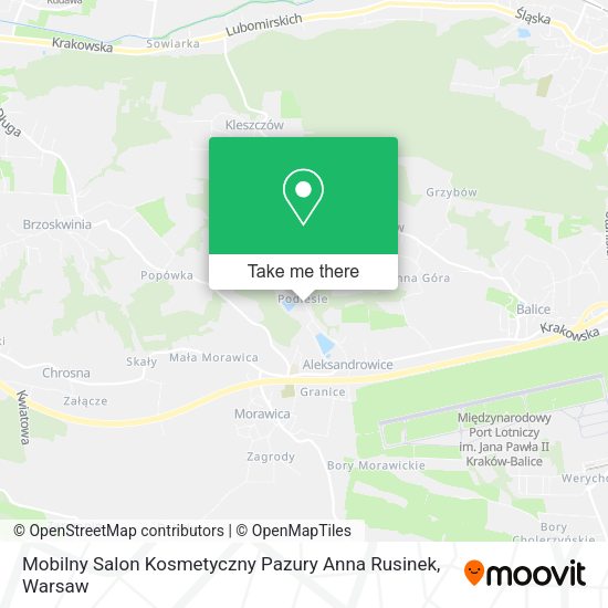 Карта Mobilny Salon Kosmetyczny Pazury Anna Rusinek