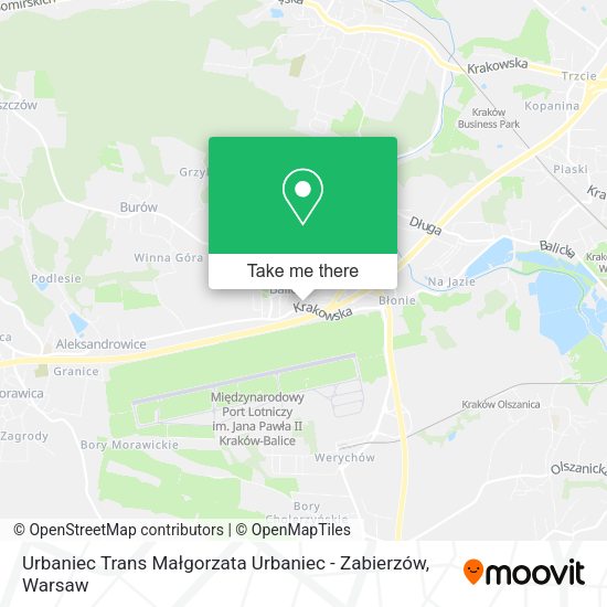 Urbaniec Trans Małgorzata Urbaniec - Zabierzów map