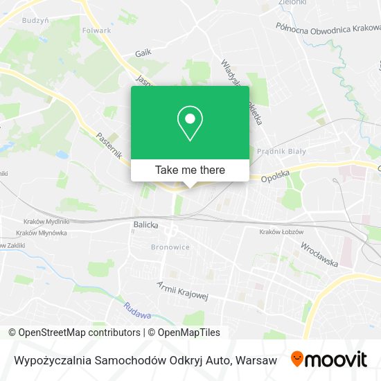 Карта Wypożyczalnia Samochodów Odkryj Auto