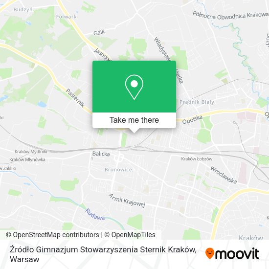 Źródło Gimnazjum Stowarzyszenia Sternik Kraków map