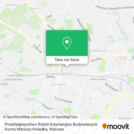 Przedsiębiorstwo Robót Inżynieryjno Budowlanych Koma Mariusz Koładka map