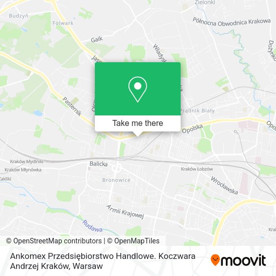 Ankomex Przedsiębiorstwo Handlowe. Koczwara Andrzej Kraków map