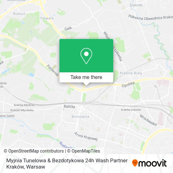 Myjnia Tunelowa & Bezdotykowa 24h Wash Partner Kraków map