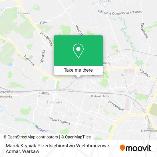 Marek Krysiak Przedsiębiorstwo Wielobranżowe Admar map