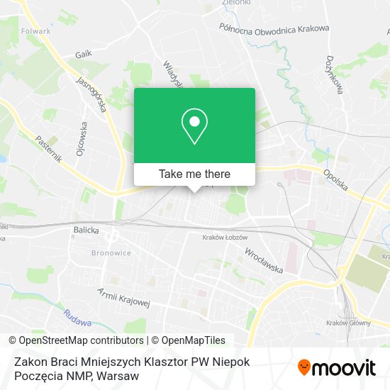 Zakon Braci Mniejszych Klasztor PW Niepok Poczęcia NMP map