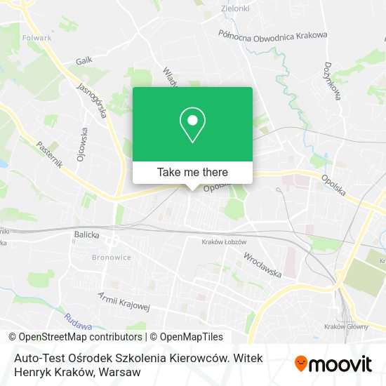 Auto-Test Ośrodek Szkolenia Kierowców. Witek Henryk Kraków map