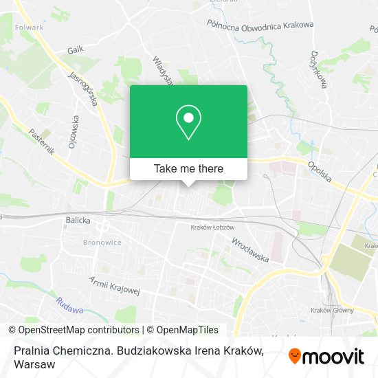 Pralnia Chemiczna. Budziakowska Irena Kraków map