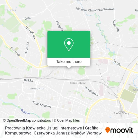 Pracownia Krawiecka,Usługi Internetowe i Grafika Komputerowa. Czerwonka Janusz Kraków map