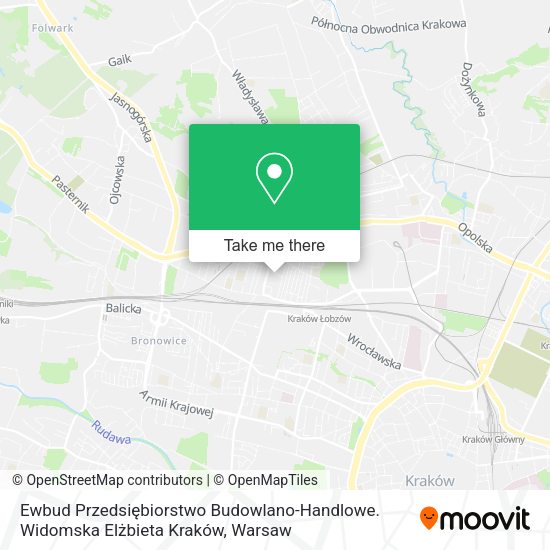 Ewbud Przedsiębiorstwo Budowlano-Handlowe. Widomska Elżbieta Kraków map