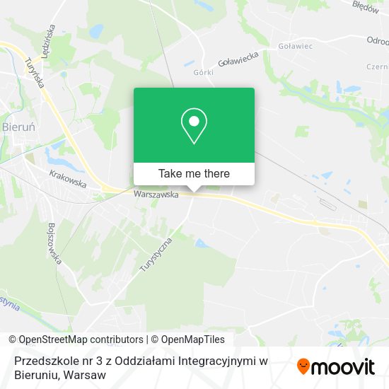 Карта Przedszkole nr 3 z Oddziałami Integracyjnymi w Bieruniu