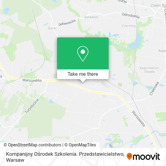 Карта Kompanijny Ośrodek Szkolenia. Przedstawicielstwo