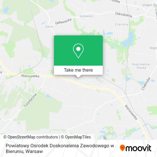 Powiatowy Osrodek Doskonalenia Zawodowego w Bieruniu map