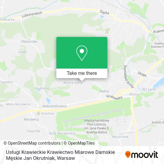 Usługi Krawieckie Krawiectwo Miarowe Damskie Męskie Jan Okrutniak map