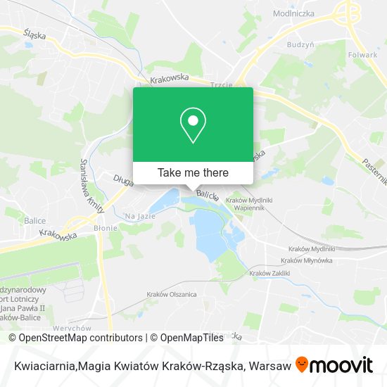 Карта Kwiaciarnia,Magia Kwiatów Kraków-Rząska