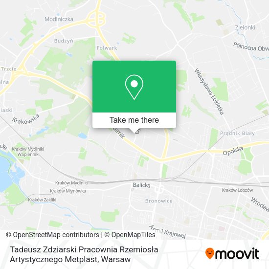 Tadeusz Zdziarski Pracownia Rzemiosła Artystycznego Metplast map