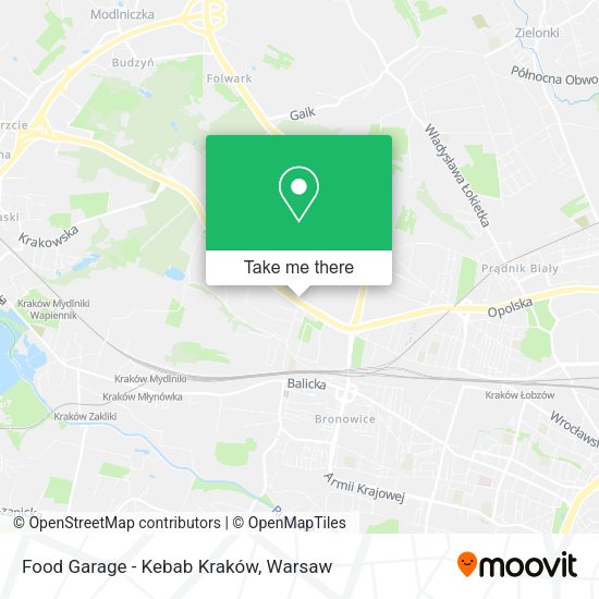 Food Garage - Kebab Kraków map