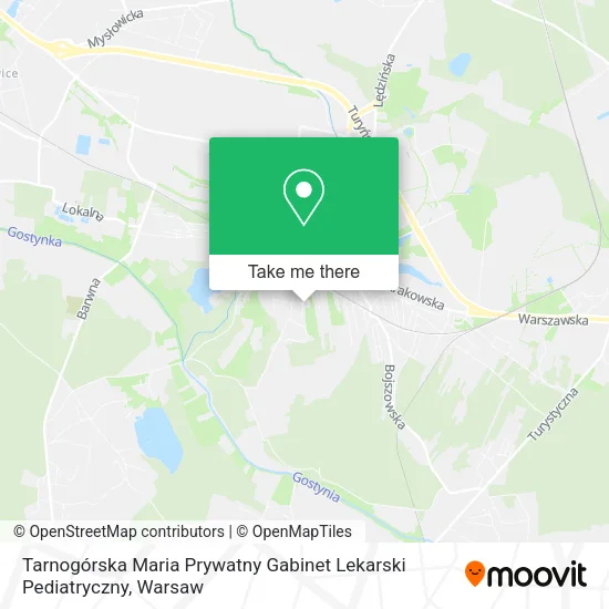 Карта Tarnogórska Maria Prywatny Gabinet Lekarski Pediatryczny
