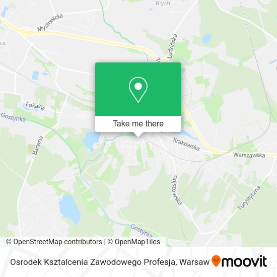 Osrodek Ksztalcenia Zawodowego Profesja map