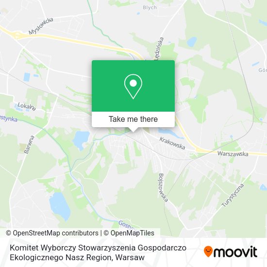 Карта Komitet Wyborczy Stowarzyszenia Gospodarczo Ekologicznego Nasz Region