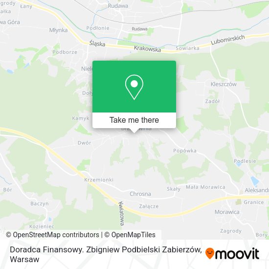 Doradca Finansowy. Zbigniew Podbielski Zabierzów map