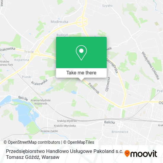 Przedsiębiorstwo Handlowo Usługowe Pakoland s.c. Tomasz Góźdź map