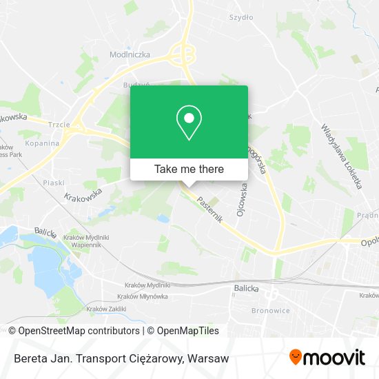 Bereta Jan. Transport Ciężarowy map