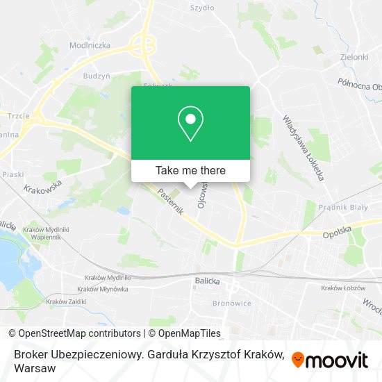 Broker Ubezpieczeniowy. Garduła Krzysztof Kraków map