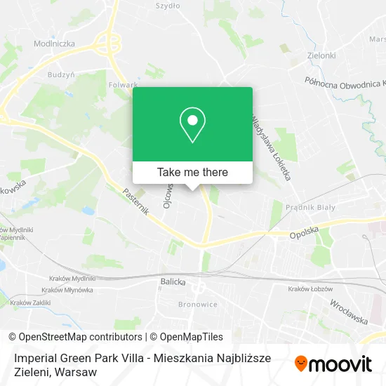 Карта Imperial Green Park Villa - Mieszkania Najbliższe Zieleni