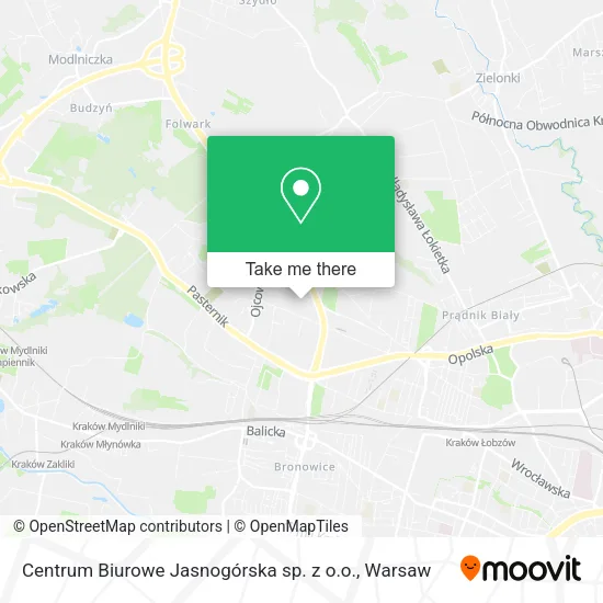 Карта Centrum Biurowe Jasnogórska sp. z o.o.