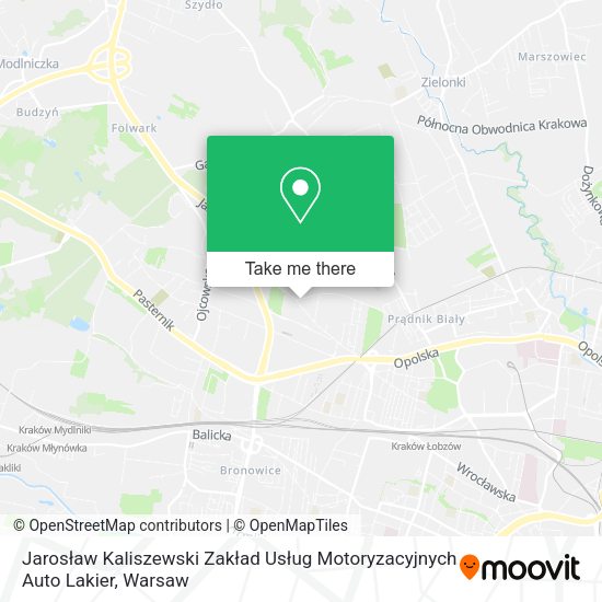 Jarosław Kaliszewski Zakład Usług Motoryzacyjnych Auto Lakier map