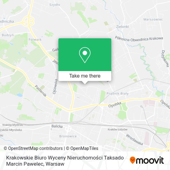 Krakowskie Biuro Wyceny Nieruchomości Taksado Marcin Pawelec map