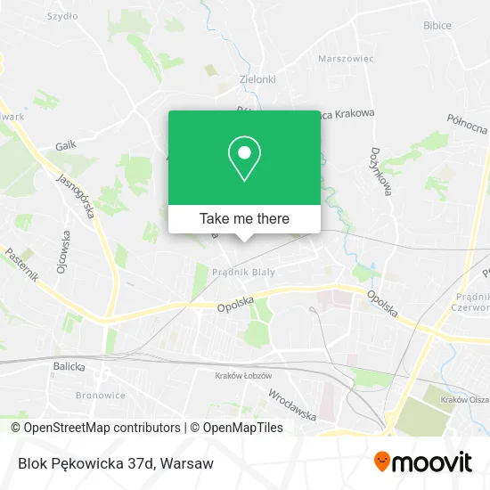 Карта Blok Pękowicka 37d