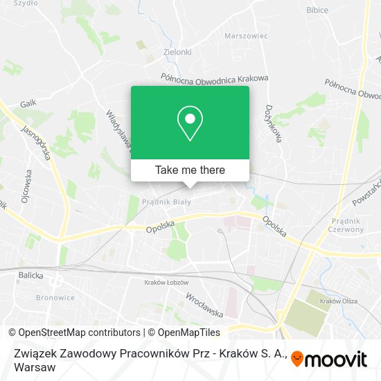 Карта Związek Zawodowy Pracowników Prz - Kraków S. A.