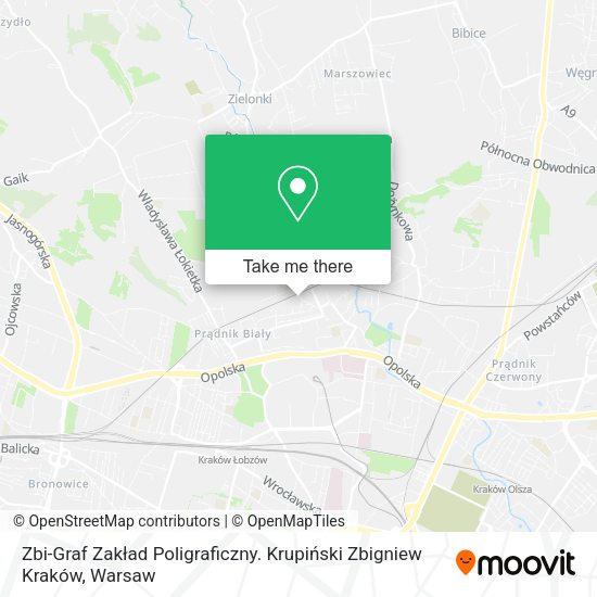 Zbi-Graf Zakład Poligraficzny. Krupiński Zbigniew Kraków map