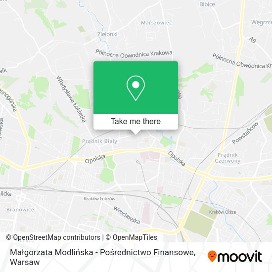 Małgorzata Modlińska - Pośrednictwo Finansowe map