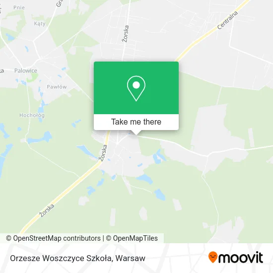Карта Orzesze Woszczyce Szkoła