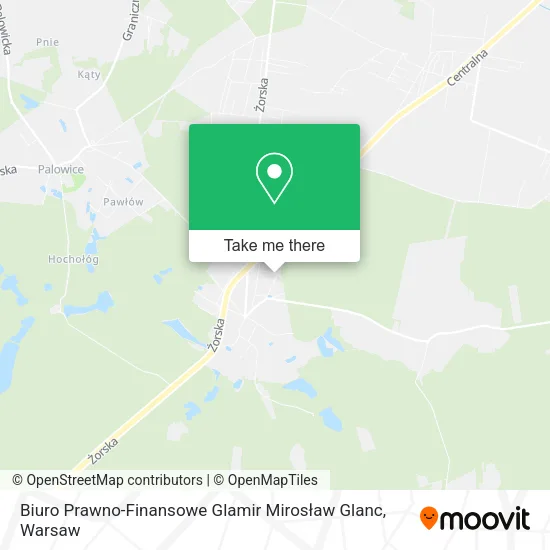 Карта Biuro Prawno-Finansowe Glamir Mirosław Glanc