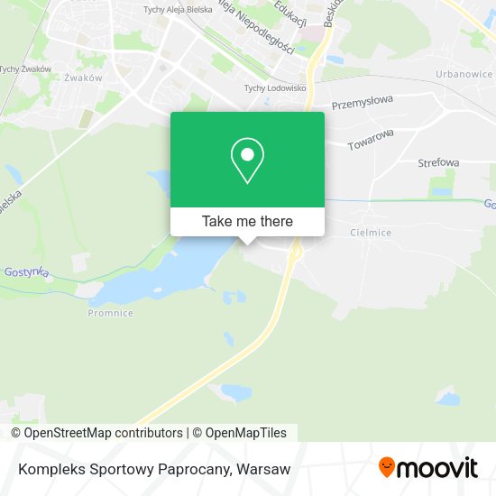 Kompleks Sportowy Paprocany map