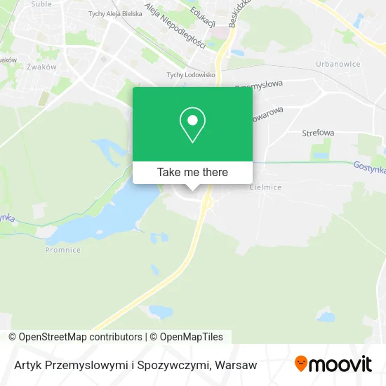 Карта Artyk Przemyslowymi i Spozywczymi