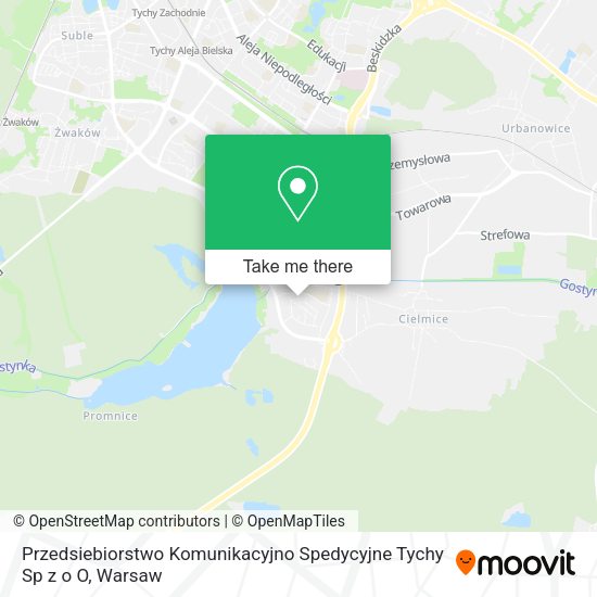 Przedsiebiorstwo Komunikacyjno Spedycyjne Tychy Sp z o O map