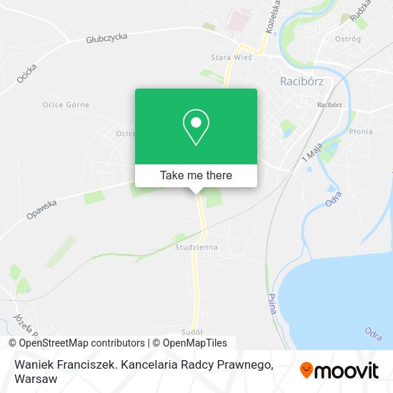 Waniek Franciszek. Kancelaria Radcy Prawnego map