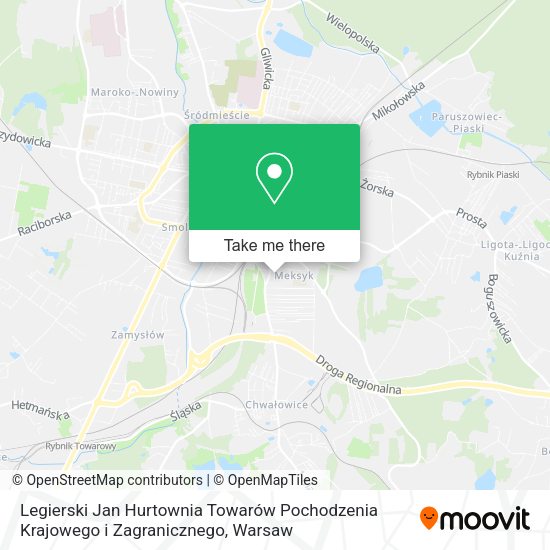 Legierski Jan Hurtownia Towarów Pochodzenia Krajowego i Zagranicznego map