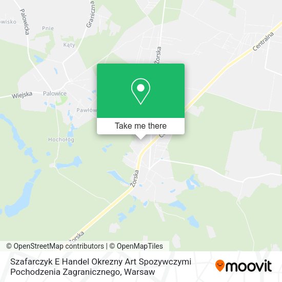 Szafarczyk E Handel Okrezny Art Spozywczymi Pochodzenia Zagranicznego map