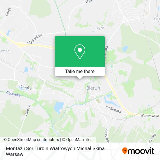 Montaż i Ser Turbin Wiatrowych Michał Skiba map