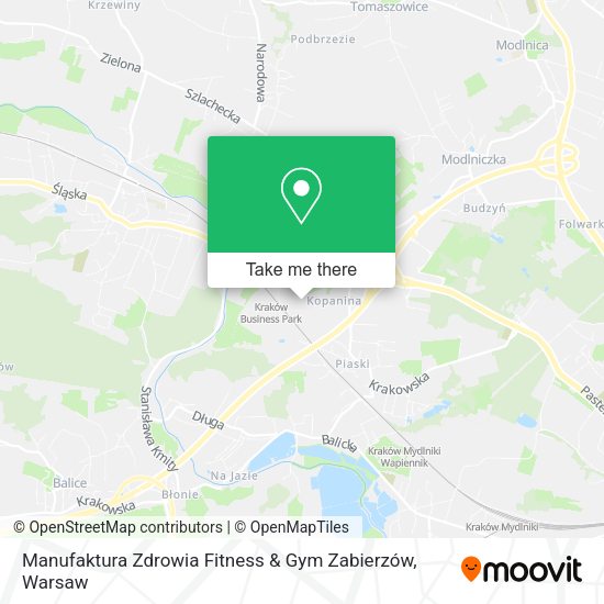 Manufaktura Zdrowia Fitness & Gym Zabierzów map