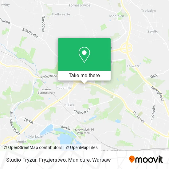 Studio Fryzur. Fryzjerstwo, Manicure map