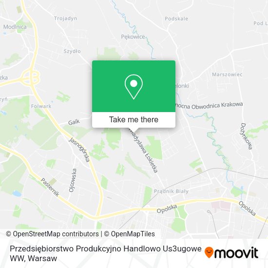 Przedsiębiorstwo Produkcyjno Handlowo Us3ugowe WW map