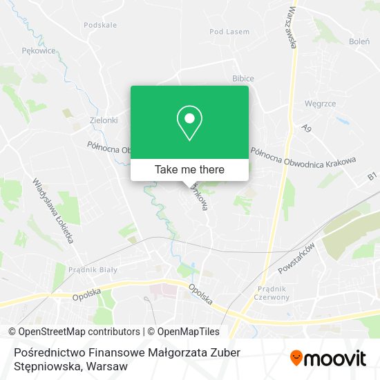 Pośrednictwo Finansowe Małgorzata Zuber Stępniowska map