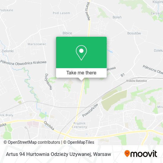 Artus 94 Hurtownia Odzieży Używanej map