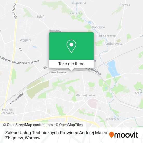 Zakład Usług Technicznych Prowinex Andrzej Malec Zbigniew map